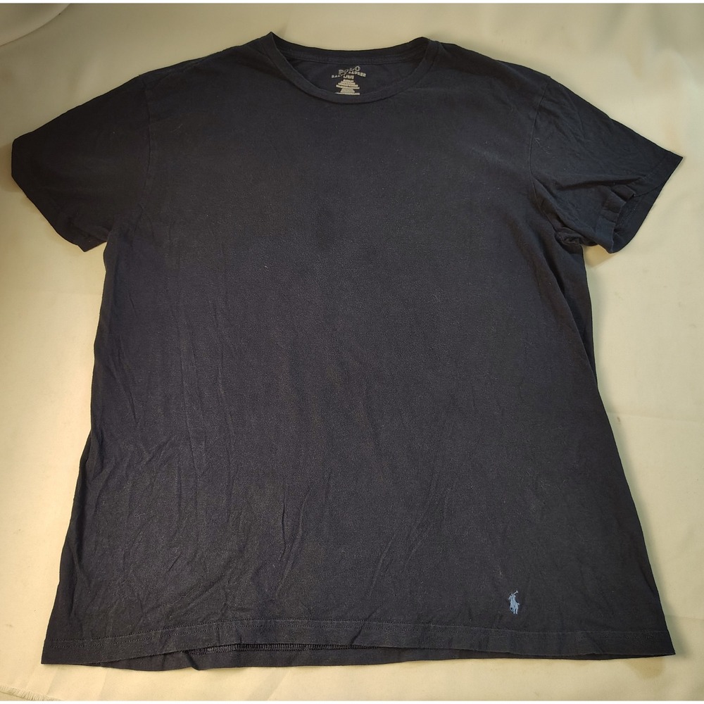Polo Ralph Lauren Mens Classic Fit T-Shirt Black Cotton Pony Logo Large Comfort